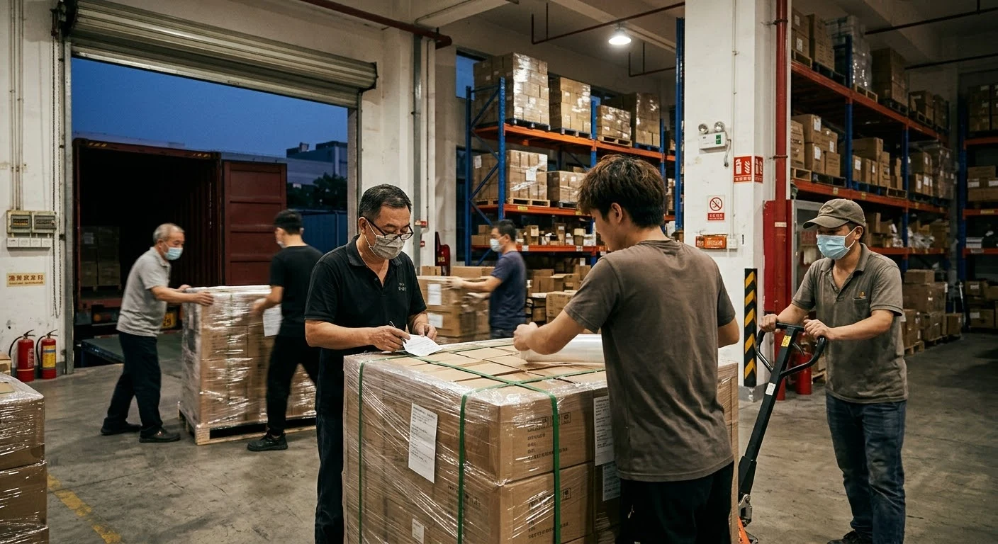 Active loading dock coordinating packed goods for dispatch